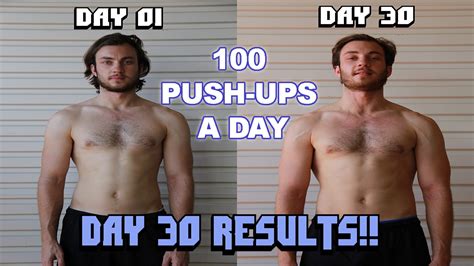 30 Day Challenge 100 Push Ups A Day Day 30 Results Before And After