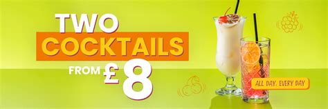 Cocktails Menu Two From £8 Sizzling Pubs