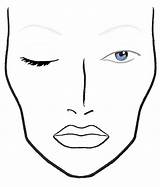 Makeup Face Blank Template Charts Chart Mac Make Outline Printable Facechart Baby Eye Templates Clipart Drawing Glow Da Sketch Print sketch template