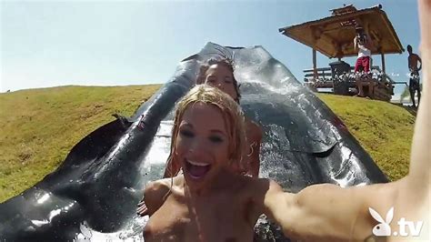taylor seinturier alexandra lyon in sexy babes go quading and down a water slide vagina