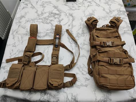 warrior assault systems pathfinder chest rig cargo pack  coyote tan