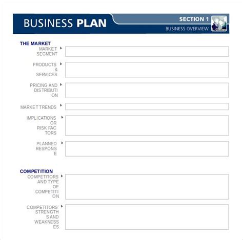 lean business plan templates   ms word