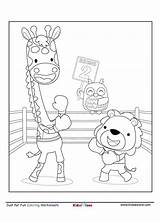 Boxing Kidzezone sketch template