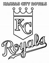 Coloring Pages Kansas Logo Royals Mlb Baseball Chiefs City Mets Tampa League Kc Bay Mariners Printable Major Drawing Color Rays sketch template