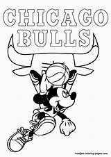 Bulls Chicago Coloring Pages Logo Nba Mickey Mouse Drawing Basketball Print Getdrawings Template sketch template