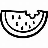 Watermelon Outlined Icon Repo sketch template