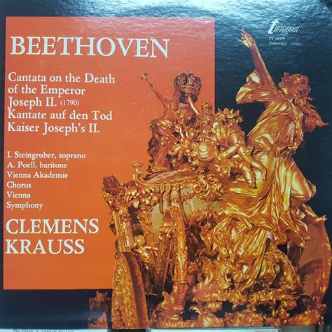 beethoven cantata   death  emperor joseph ii vinyl discogs