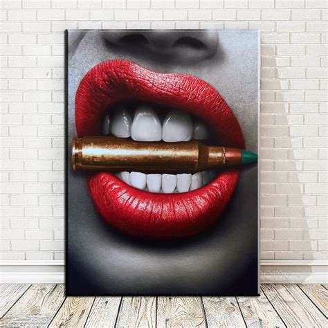 buy xx3432 wall art prints posters sexy red lips bite