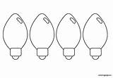 Lights Bulbs Bulb Xmas Coloringpage sketch template