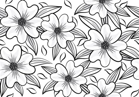 flower pattern  vector art  vecteezy