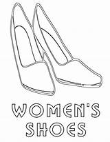Coloring Shoes Pages Women sketch template
