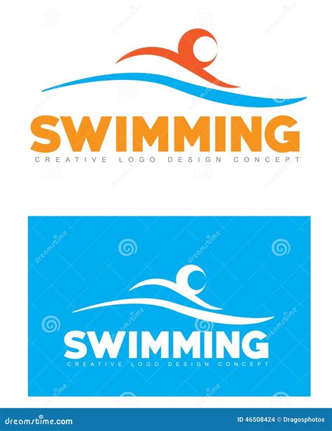 swimming logo stock illustration illustration  logo