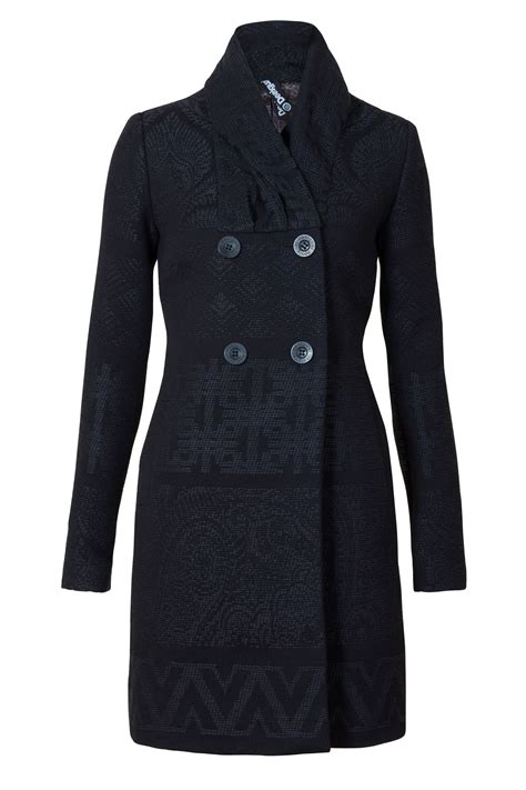 desigual tunics peacoat jackets fashion templates black coats trench coats winter elegant