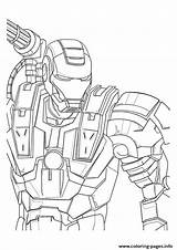 War Machine Coloring Pages Marvel Avengers Iron Man Printable A4 Drawing Ironman Color Print Superheroes Kids Top Getdrawings Online Stark sketch template