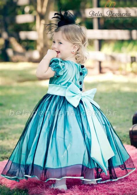 Vestido Azul Infantil  Pinterest