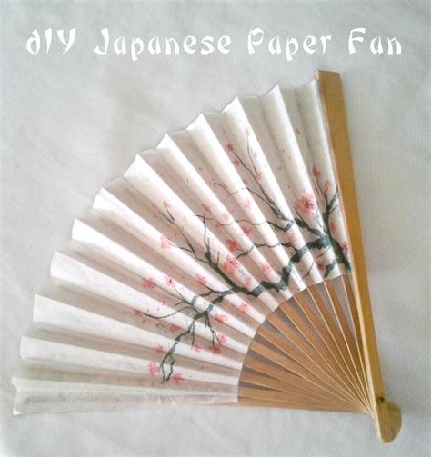 diy japanese paper fan  cherry blossom design