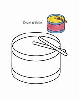Coloring Drum Level Sticks Toys Pages sketch template