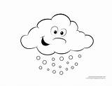 Weather Coloring Pages Kids Cloud sketch template