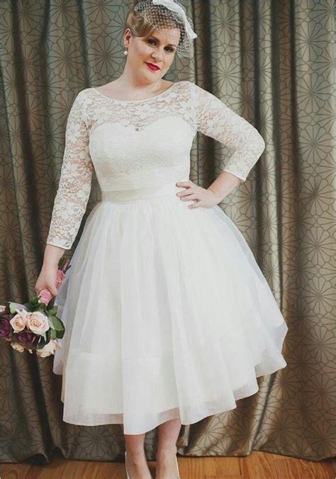 2017 new stunning short plus size wedding dresses long