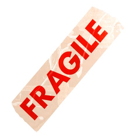 etiqueta fragil png transparente  png