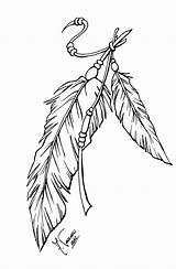 Tattoo Feather Drawing Tattoos Indian Lineart Plumage Deviantart Native American Feathers Drawings Feder Plume Coloring Indianer Sketches Pages Pencil Choose sketch template