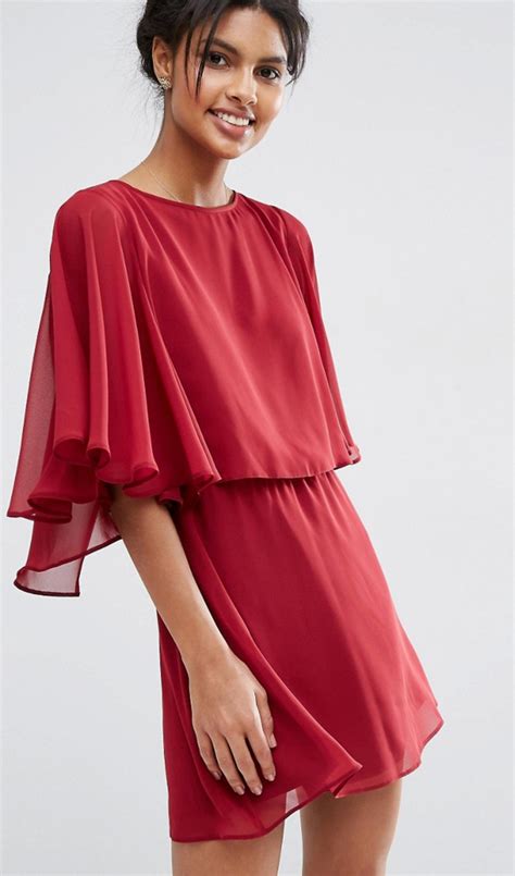 vestido rojo de asos ideal  septiembre en bodas