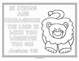 Coloring Strong Courageous Bible Printable Worksheet Lessons Church Toddlers Printables Kids Activities Pages Choose Board Source sketch template