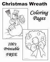 Coloring Christmas Pages Wreath Wreaths Flowers Printable Kids sketch template