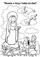 Senhora Fatima Catequese Fátima Crianças Tia Igreja Ensino Infância Missionária sketch template