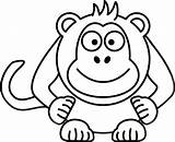 Monkey Coloring Pages sketch template