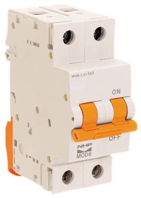 amp double pole circuit breaker nhpmod  electriciansupplies electriciansupplies