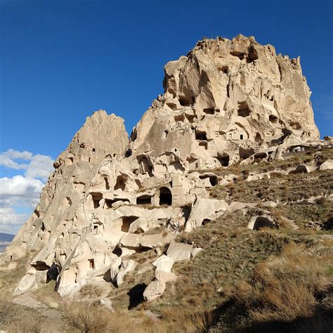 uchisar castle  cappadocia turkey today travel