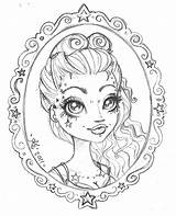 Coloring Pages Girls Girl Cameo Printable Packers Drawing Tattoo Sketch Carnival Kei Beautiful Phillips Colouring Bay Green Frames Ups Plus sketch template