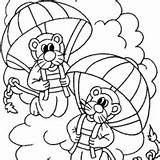 Ursinhos Paraquedistas Paraquedas sketch template
