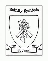 Joseph Coloring St Pages Symbol Saint Symbols Library Clipart Sebastian Popular sketch template