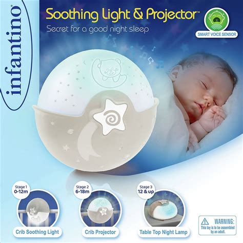infantino soothing light projector baby gift sleep night table lamp