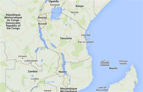 ﻿mapa De Tanzania﻿ Donde Está Queda País Encuentra