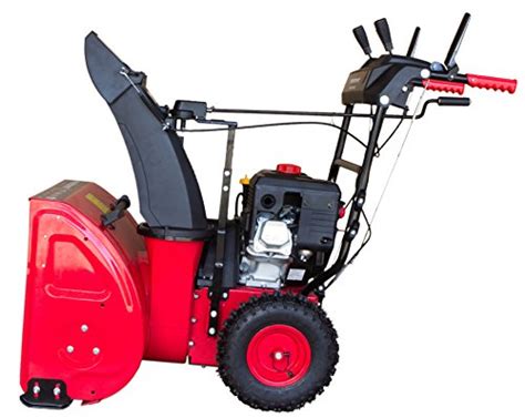cheap powersmart dbe   cc  stage electric start gas snow blower review video