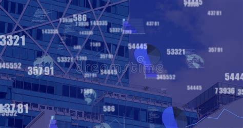 image  network  connections  numbers  cityscape stock illustration illustration