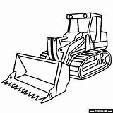 Loader Mewarnai Bulldozer Anak Sketch Bobcat Tracked Camions Coloriages Paud Ausmalen Berbagai Macam sketch template