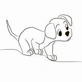 Coloring Dog Pages Vector Spotted Puppy Animals Forward Looking Cartoon Cartoons Dogs Illustrations Illustration Stock sketch template