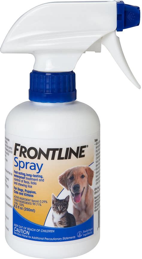 frontline spray  dogs cats  ml bottle chewycom