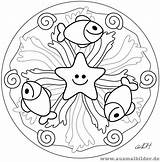 Mandala Ausmalbilder Mandalas Summer Embroidery Mandales Fischchen Estiu Números Pesci Pesce Fisch Visita Arcobaleno sketch template