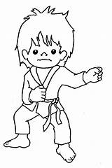 Karate Coloring Pages Kids Colouring Tae Kwon Do sketch template