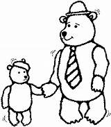 Coloring Obedience Daddy Bear Comments Library Clipart sketch template