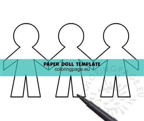 easy paper doll chain template