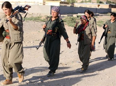 kurdish female fighters face is militants in iraq s north