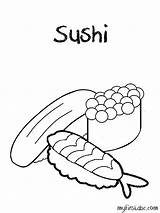 Sushi Coloring Pages Drawing Printable Color Getdrawings Getcolorings sketch template