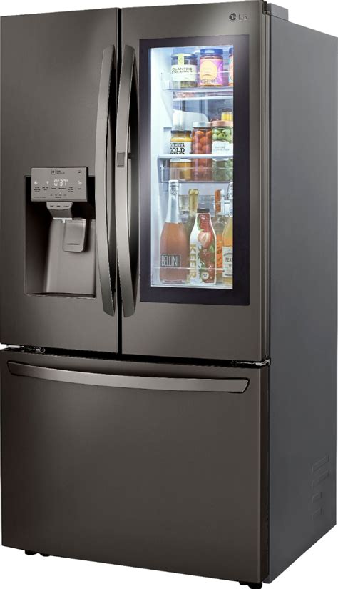 lg  cu ft french instaview door  door counter depth refrigerator  craft ice
