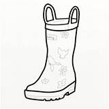 Rain Coloring Boots Clipartmag Pages sketch template